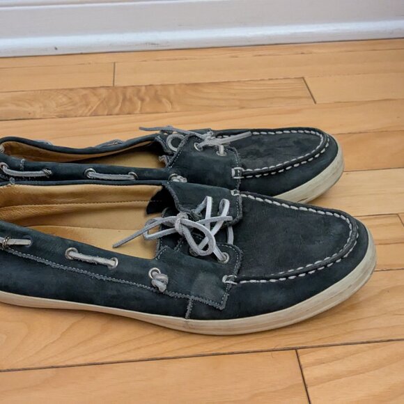 Dark blue leather vintage boat shoes - size 39 (made in Brazil) - Picture 4 of 6